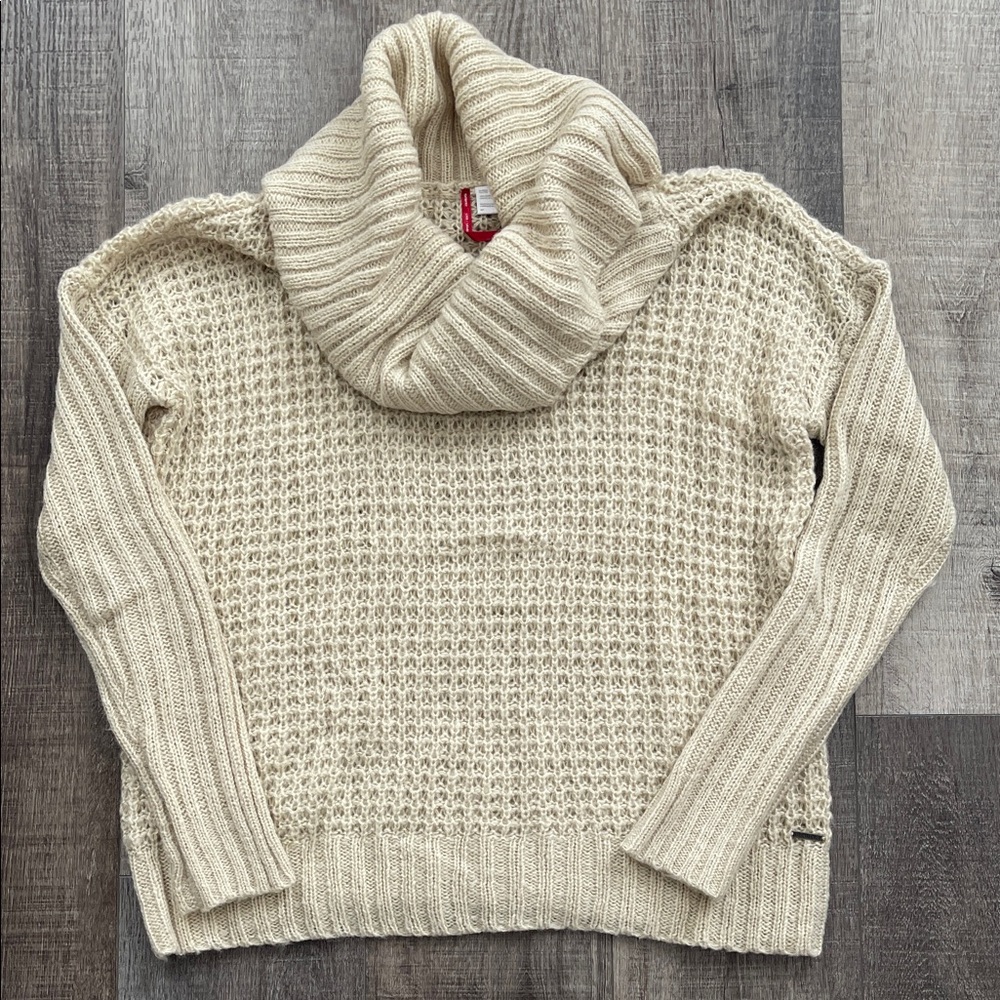 Element Cream Cowl Neck Sweater